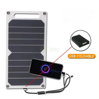 5V 5W/15W Portable Solar Panel USB Outdoor Micro Solar Panel Quick Charger Suitable for mobile phones, outdoor travelling