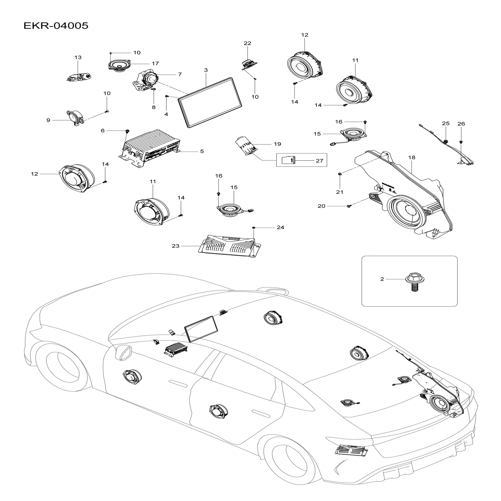 For BYD SEAL 4G WiFi BT GPS Antenna EKEA-7903630