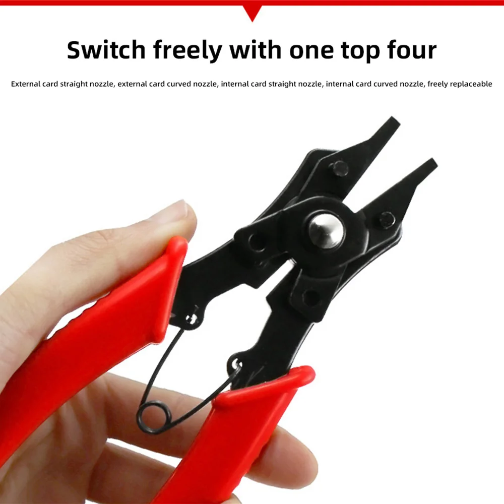 In1 Circlip Pliers Internal External Clip Straight Bending Snap Ring for Shaft Spring Pliers Crimping Tool Tools