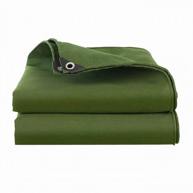 Dark Green Thicking Tarpaulin Rainproof Cloth Truck Ship Organic Silicon Coating Sails Cover Cloth Camping Tent Tarpaulin