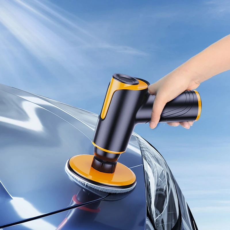 100W Car Wax Polisher Polishing Machine Mini Wireless Portable Buffing Machine USB Rechargeable Polisher