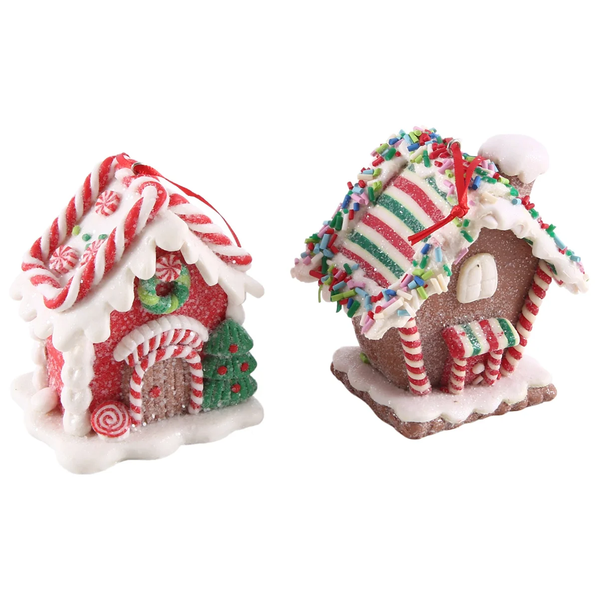 

2Pcs Christmas Houses Pendant Silicone House Christmas Trees Decoration Tabletop Decor Candy House Hanging