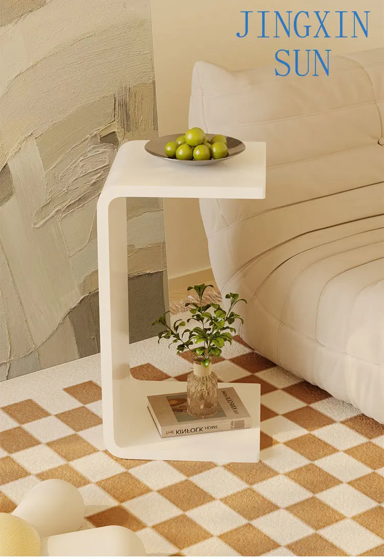 Acrylic edge table, light luxury, modern simple and transparent corner table, living room sofa, bay window, small table