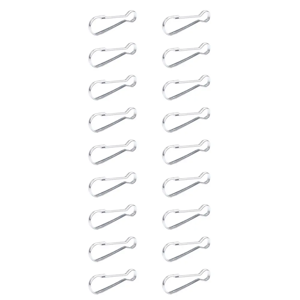20Pcs Polished Stainless Steel Keychain Hooks Strong Snap Hook for Key Ring Window Decor Curtain Outdoor Gear