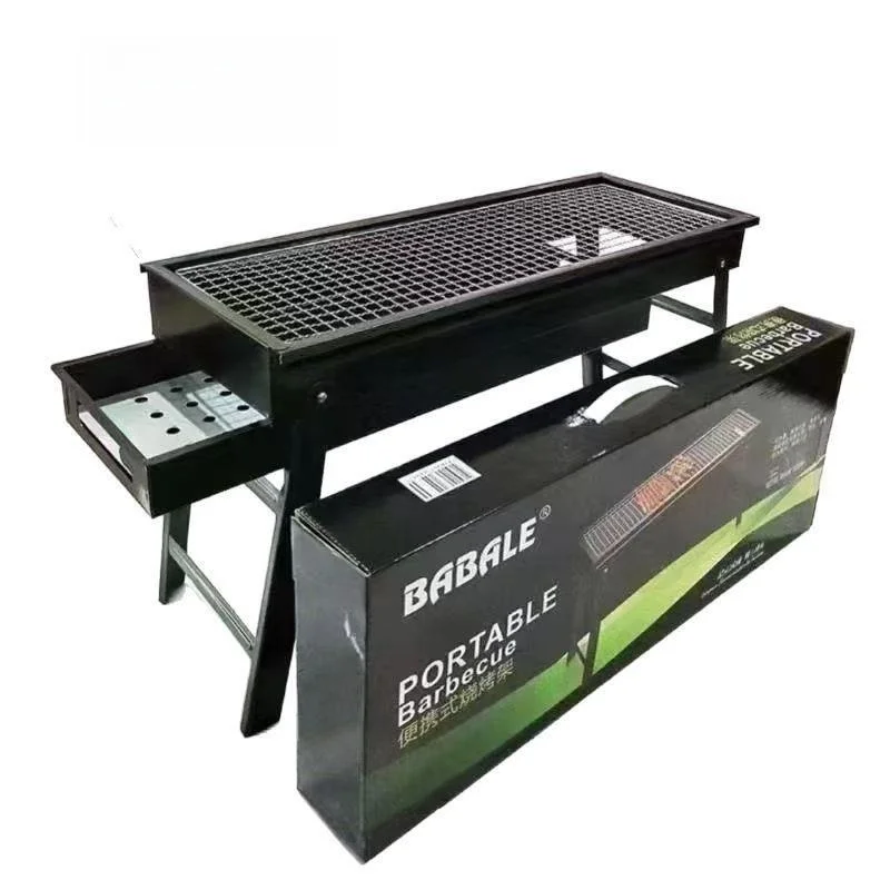 Parrilla de Carbón Portátil para Exteriores, 60 Relas, para Patio y ar, Utensilios de Cocina