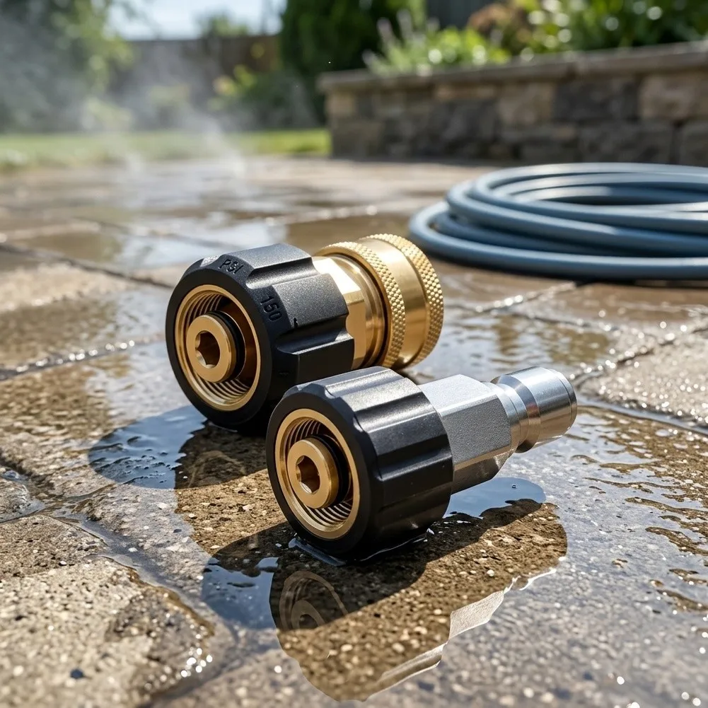 High Pressure For Washer Hose Adapter Kit M22 14mm Female and 3/8 Inch Male Brass Fittings for Seamless Hose Connection