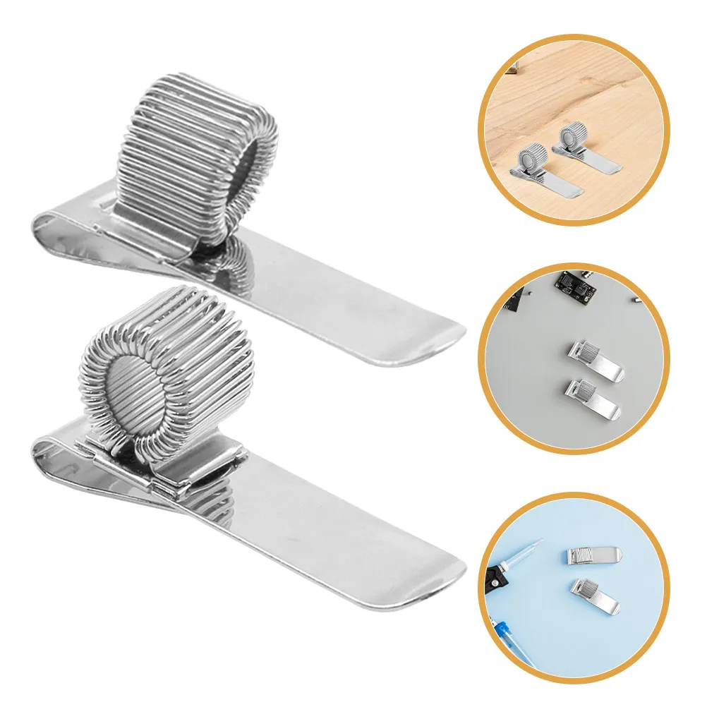 

6Pcs Metal Spring Pen Holder Manganese Steel Pencil Clips Compact Pen Clamp for Notebooks Desks Office Students Teachers Nurses