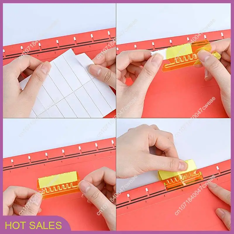 

240 Pcs 2 Inch Hanging Folder Tabs And 120 Grids Inserts For Quick Identification Of Hanging Files Hanging File Inserts-A98U