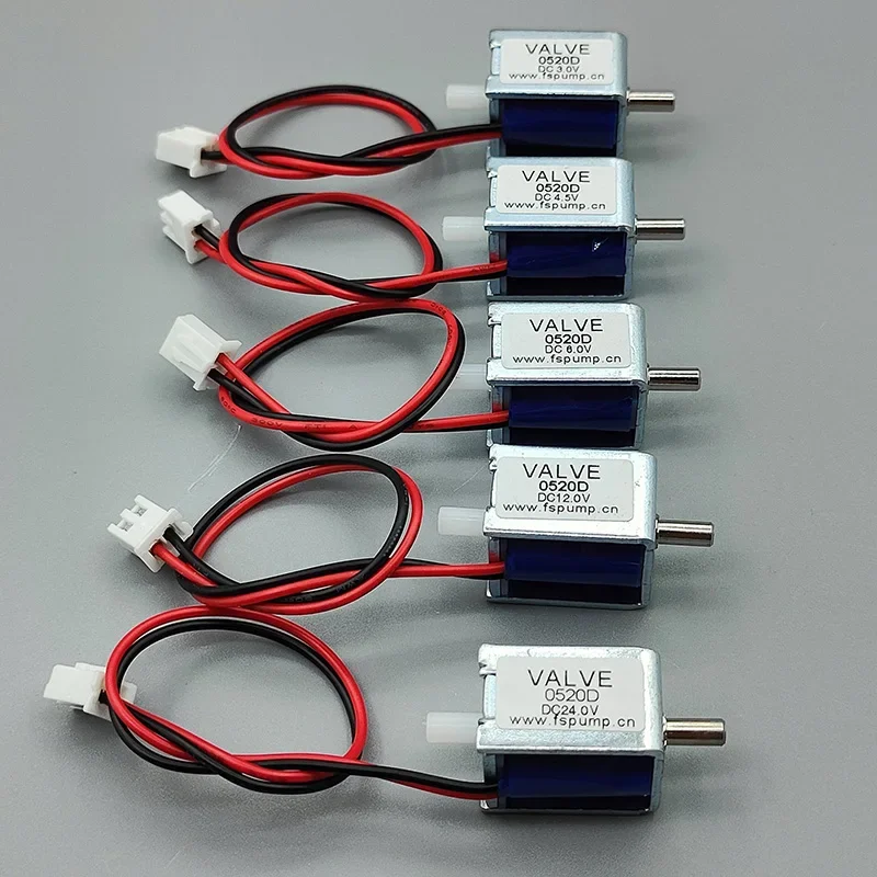 0520D Mini elektryczny zawór elektromagnetyczny DC 3V 4.5V 6V 12V 24V N/C Normalnie zamknięty mikrozawór powietrza i gazu Kontrola przepływu DIY Pompa Masażer