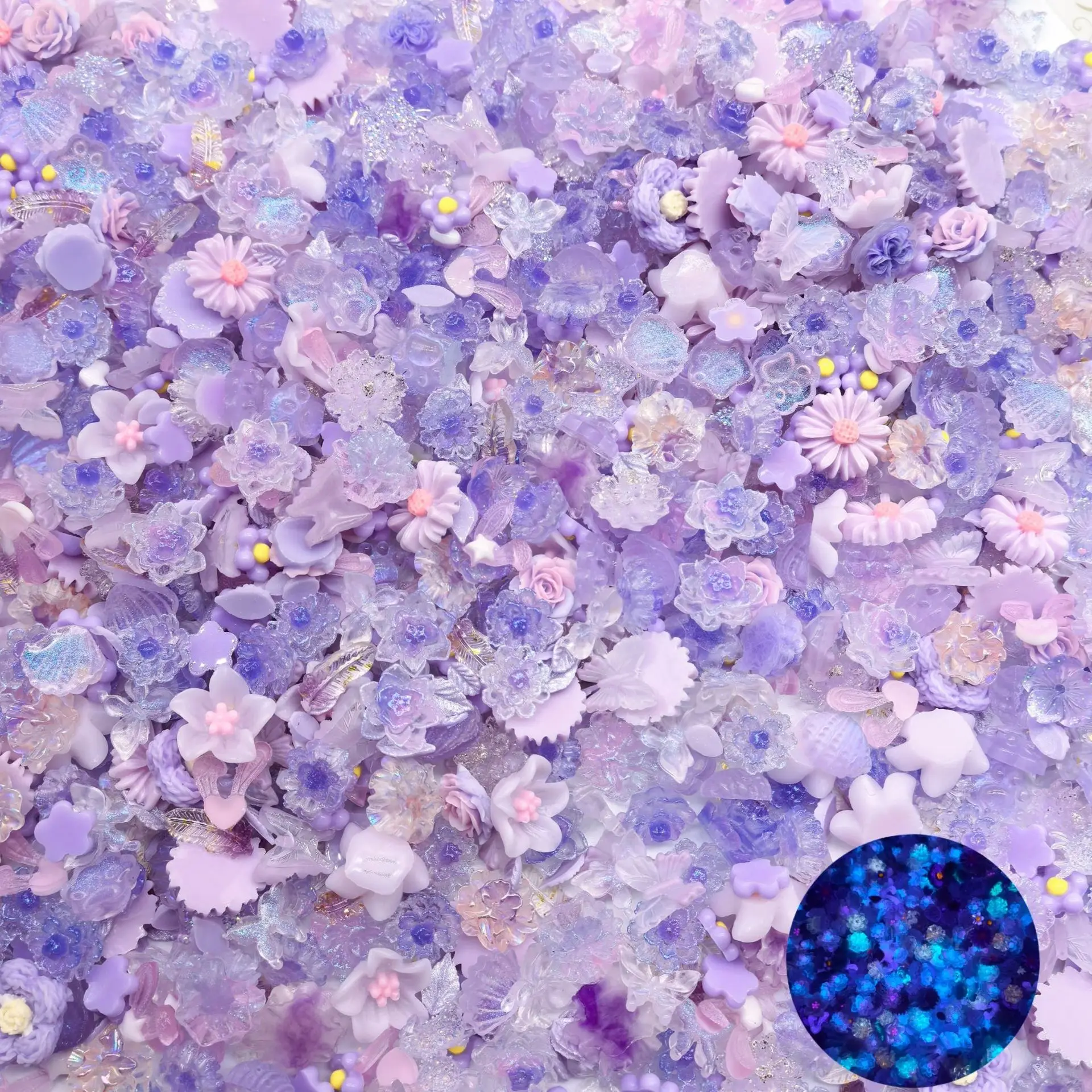 20pcs Mini Mixed Flower Cat Paw Leaf Resin Charms Random Type DIY Accessories Craft Supplies Desktop Decor Ornaments