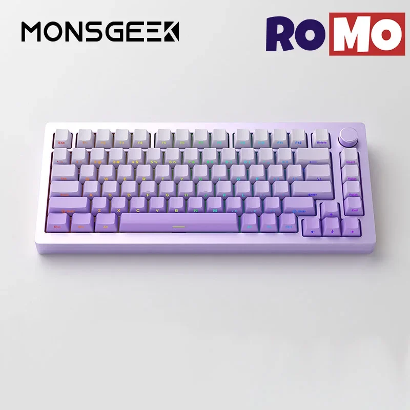 

Monsgeek M1W Thri Mode Mechanical Keyboard Aluminum 75 Office Keyboard Gasket Structure Rgb Side Engraved Gradient Game Keyboard