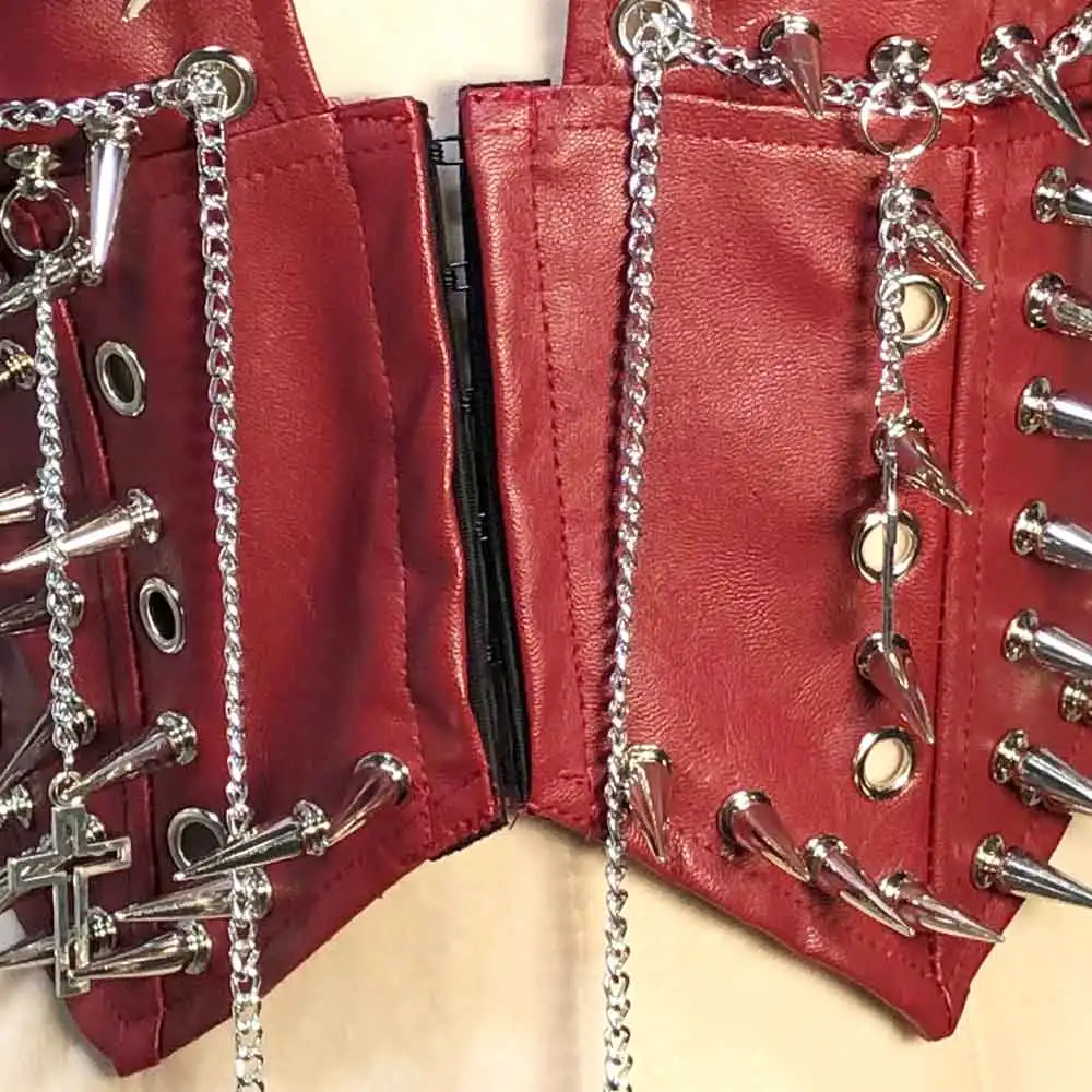 Goth Tops Harajuku Punk Rock Clothes Festival Outfit Grunge Gothic Tank Emo Clothing Spiked Scene Y2K Festival Bra Rave Outfits