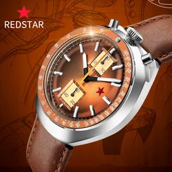 RED STAR Super Luminous Men's Chronogaph Watch ST1901 Movement Stainless Steel Pilot Clock Men's Mechanical Wristwatches