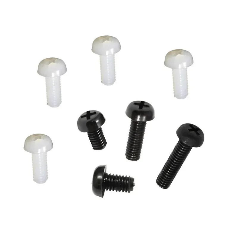 1000pcs/lot M2.5 Plastic Screws White Black Nylon Cross Head Screw Round Head Electronic Screws Length-4/5/6/8/10/12/15/20/25MM