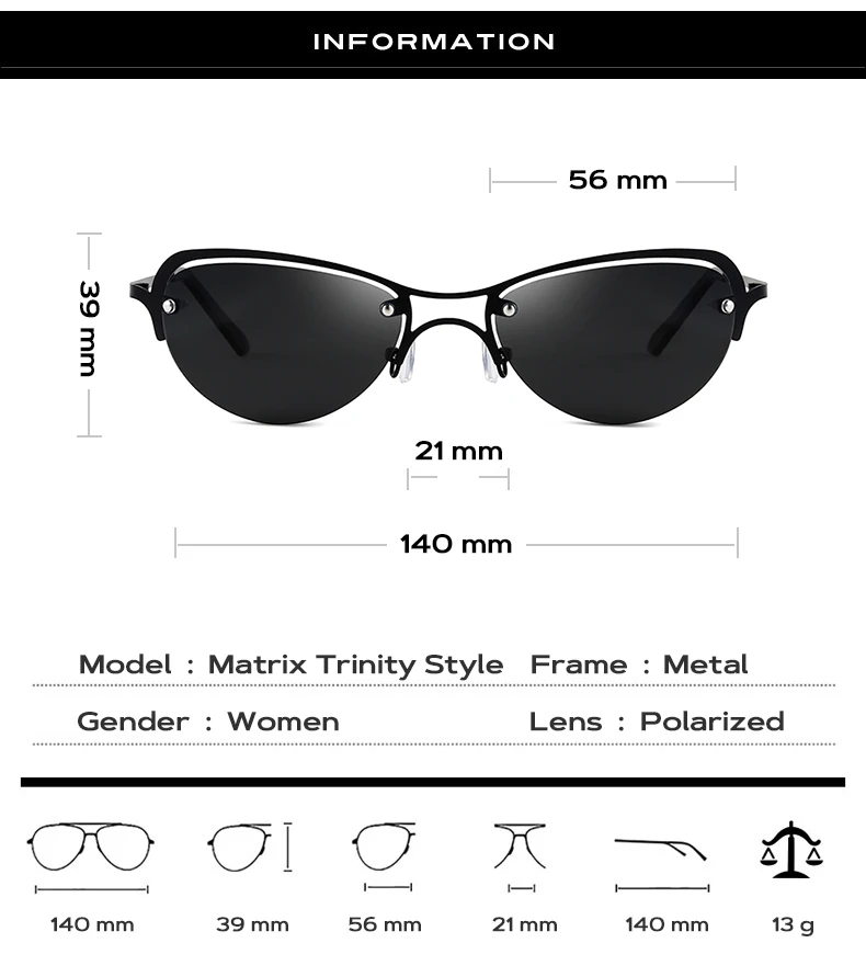 Mode Cool Die Matrix Neo Stil Polarisierte Sonnenbrille Ultraleicht Randlose Männer Fahren Marke Design Sonnenbrille Ocul vintage – Detail 5