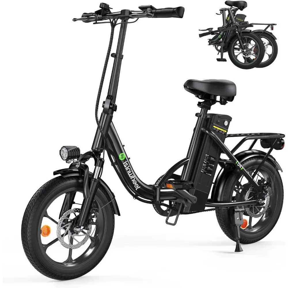 

U4 Electric Bike for Adults, 750W Peak Motor with Max 55Miles PAS Range & 19MPH EBike,16" Folding Electric Bicycles