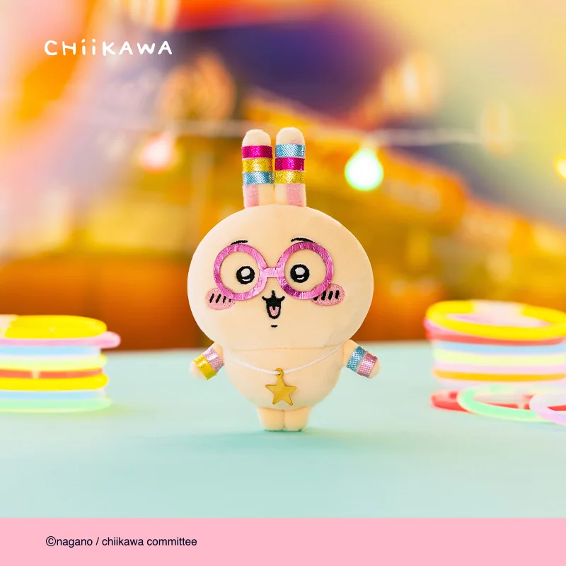 

Chiikawa Usgai Glow in The DarkPlush Keychain, Cute Anime Night Light Kawaii Bag Charm Gift