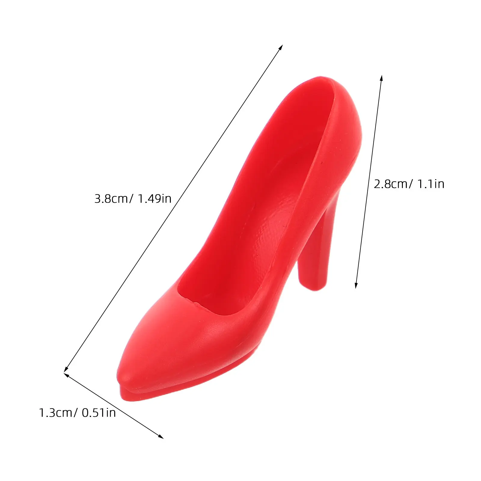 1 Par de Zapatos de Tacón Alto de 12 Pulgadas para Figuras de Acción, Calzado Femenino de Moda con Punta Cerrada, Zapatos de Tacón Elegantes Decorativos en Miniatura