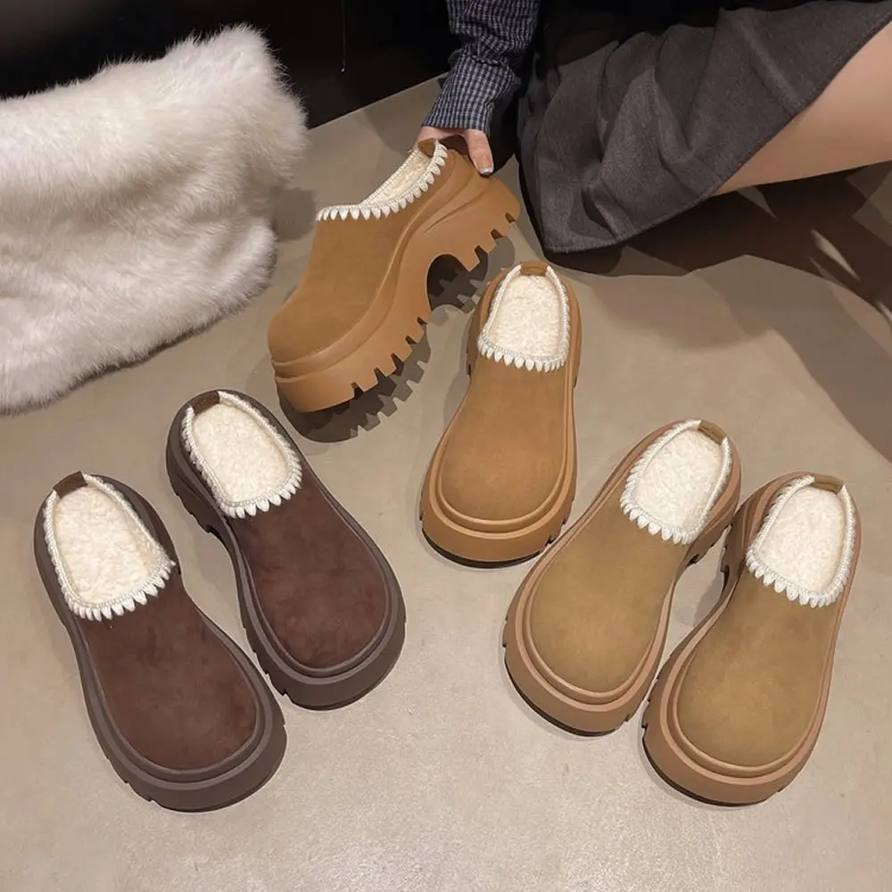 

Suede Women Platform Slippers Trend Mules Shoes New 2025 Casual Sneakers Winter Slingback Flip Flops Sport Woman Slides Zapatos