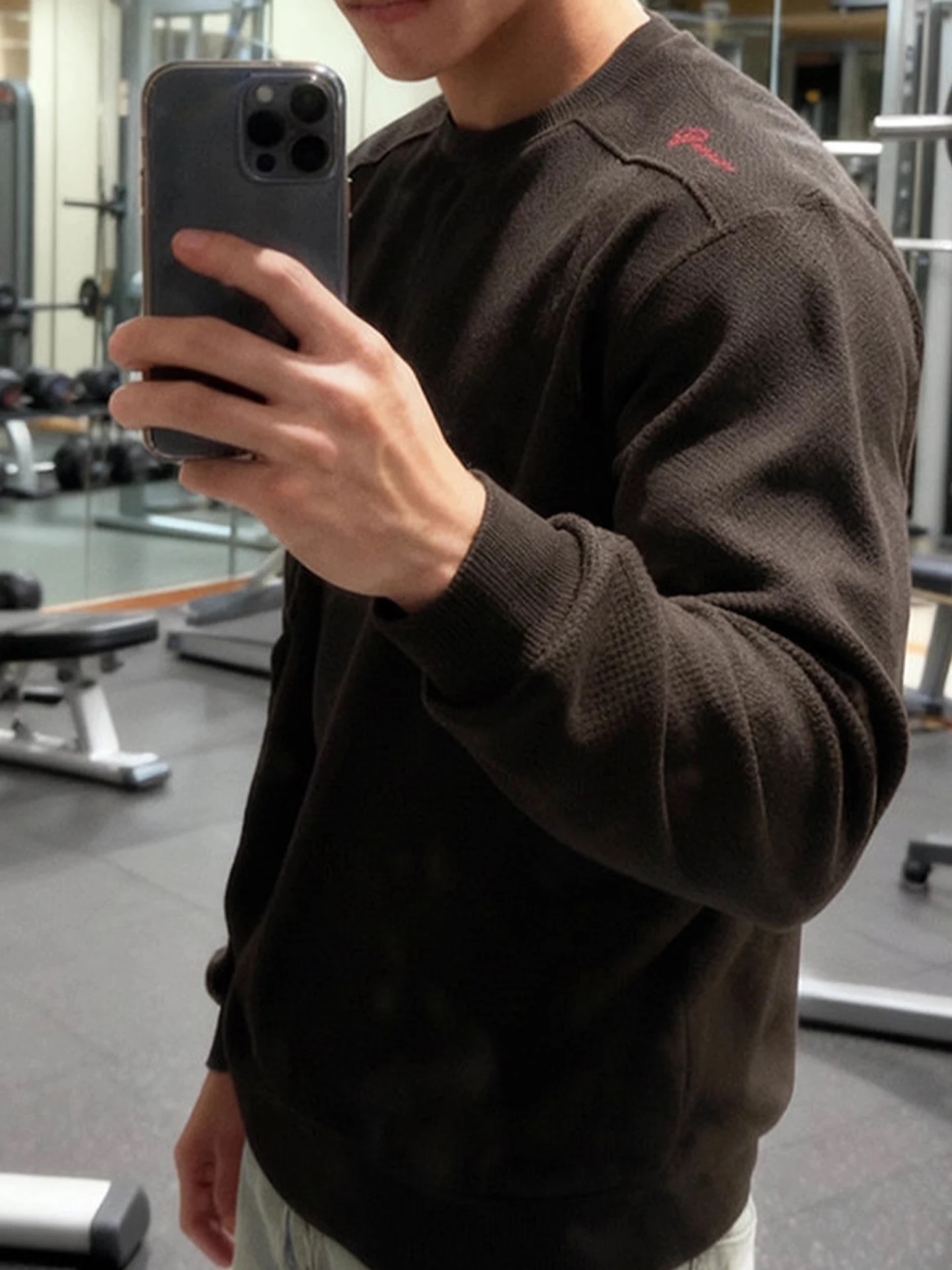 الرجال Bla العسل الأحمر التسمية المطرزة Fce هوديي طويل Sve رداء علوي غير رسمي مريح فضفاض صالح الشتاء قاعدة طبقة irt