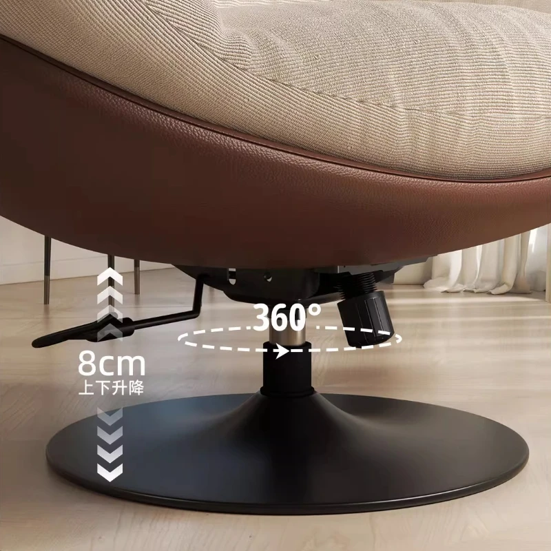 كرسي أريكة إبداعي حديث قابل للدوران، شرفة فاخرة ومريحة، كرسي مصمم أنيق، أثاث krzesello Designerskie