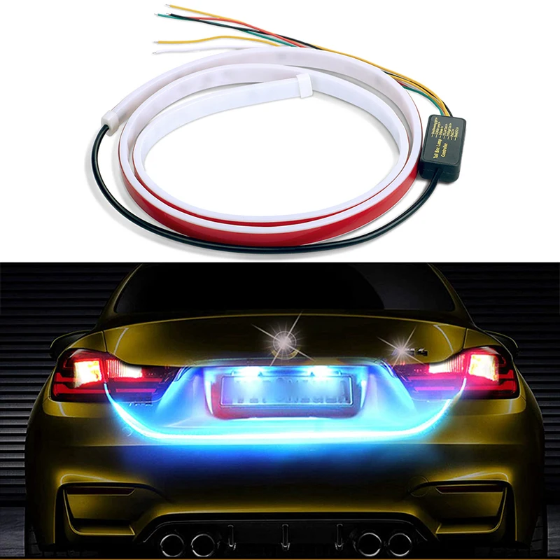 LED Tailgate Light Strip RGB Flexible Car LED Strips Bar Truck Waterproof Tail Box Lights For DRL Brake Turn Signal Reverse 12V