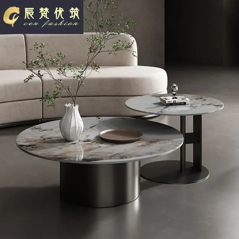 Unique Luxury Hotel Round Coffee Side Table Modern Dining Tables Tea Center Sofa Corner Mesa Lateral Para Sala Home Furniture