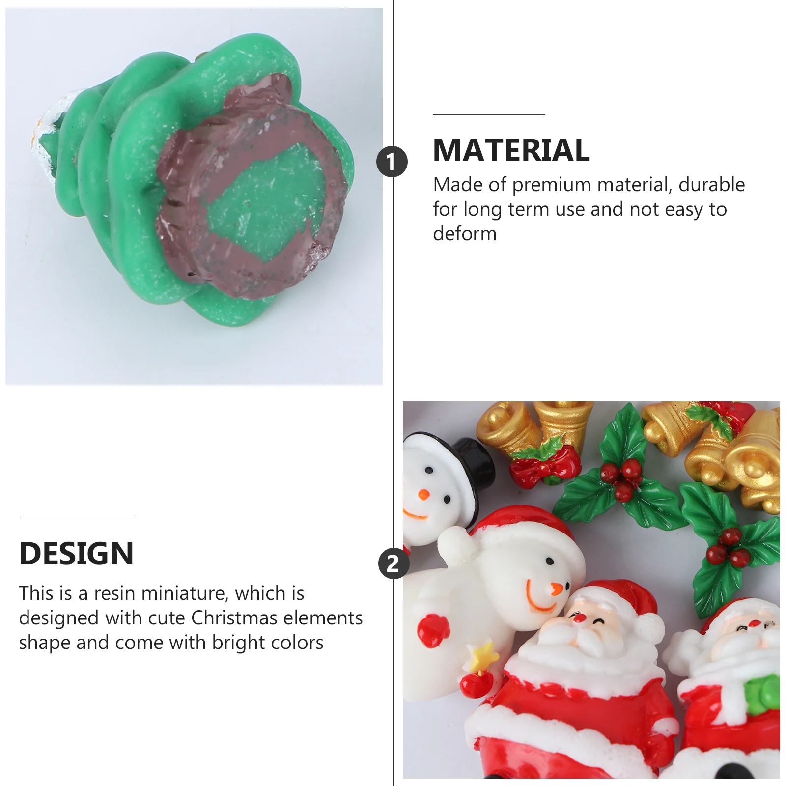 

23Pcs Christmas Mini Resin Ornaments Micro Landscape Decoration for Mini Garden Succulent Moss Bonsai Plant Decor