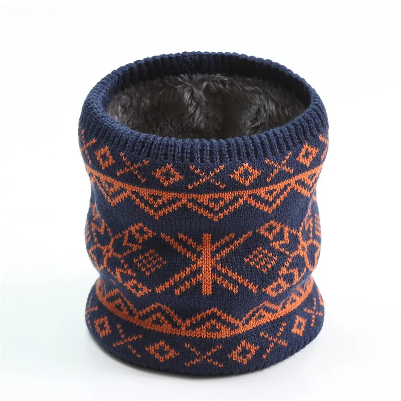 New Korean Fashion Neckerchief Men Women Winter Knitted Fleecing Thickening Warm Neck Ring Scarf Elegance Neck Scarves Face Mask