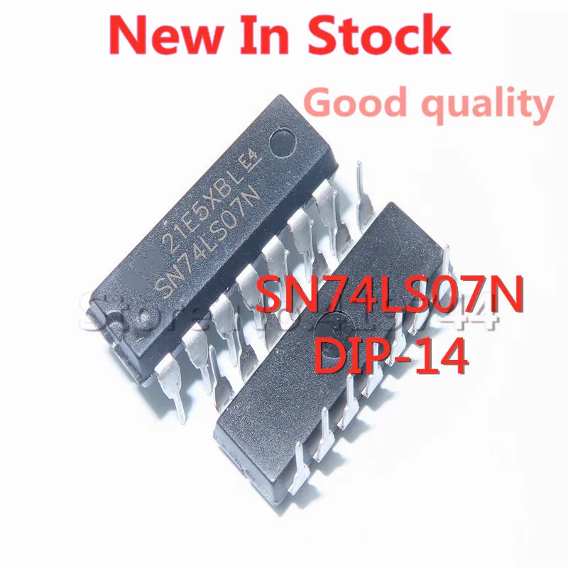 5PCS/LOT 74LS07 SN74LS07N HD74LS07P DIP-14 Six positive phase high voltage driver In Stock NEW original IC