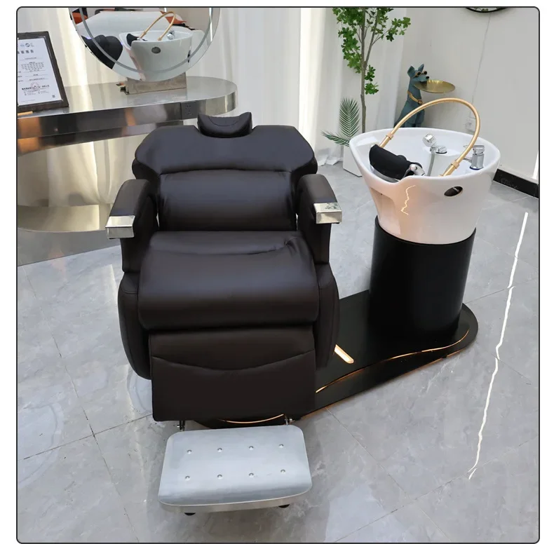 

Electric lift and put down, shampoo and hairdressing integrated bed, hair salon, scalp care space capsule seat