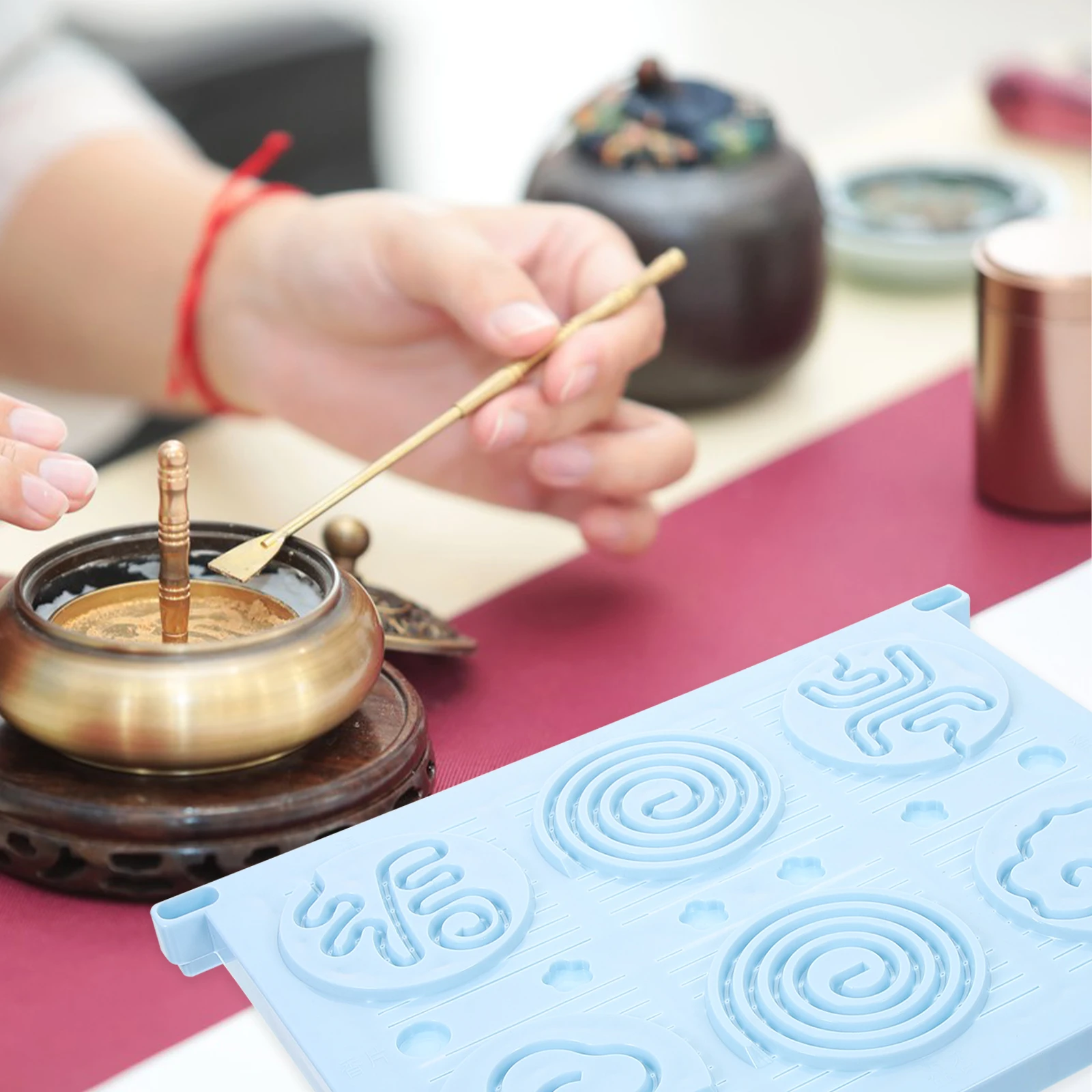

DIY Incense Making Mold Plastic Tray for Cone Coil Stick Crafting Tool Practical Accessories Incense Making Accessories