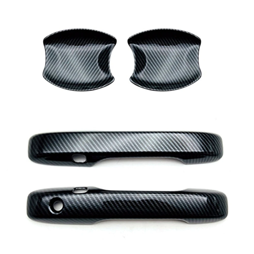 

NEW-Car Carbon Fiber Front Door Handle Cover Trim Sticker Door Handle Bowl Cover Trims For Honda HRV HR-V Vezel 2021 2022 RHD
