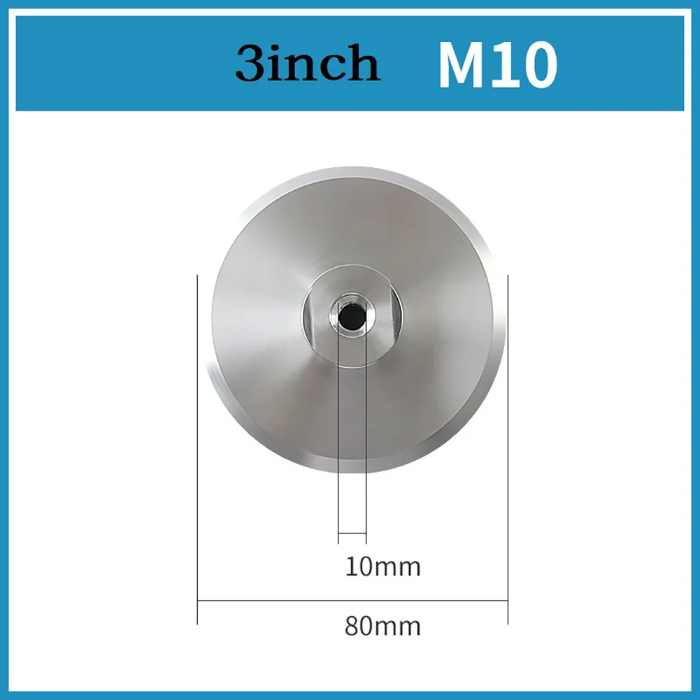 4 inch Aluminum Backer Pad for Diamond Polishing Pads Compatible with 80mm and 100mm Sander Machines and For M14 M10 Threads