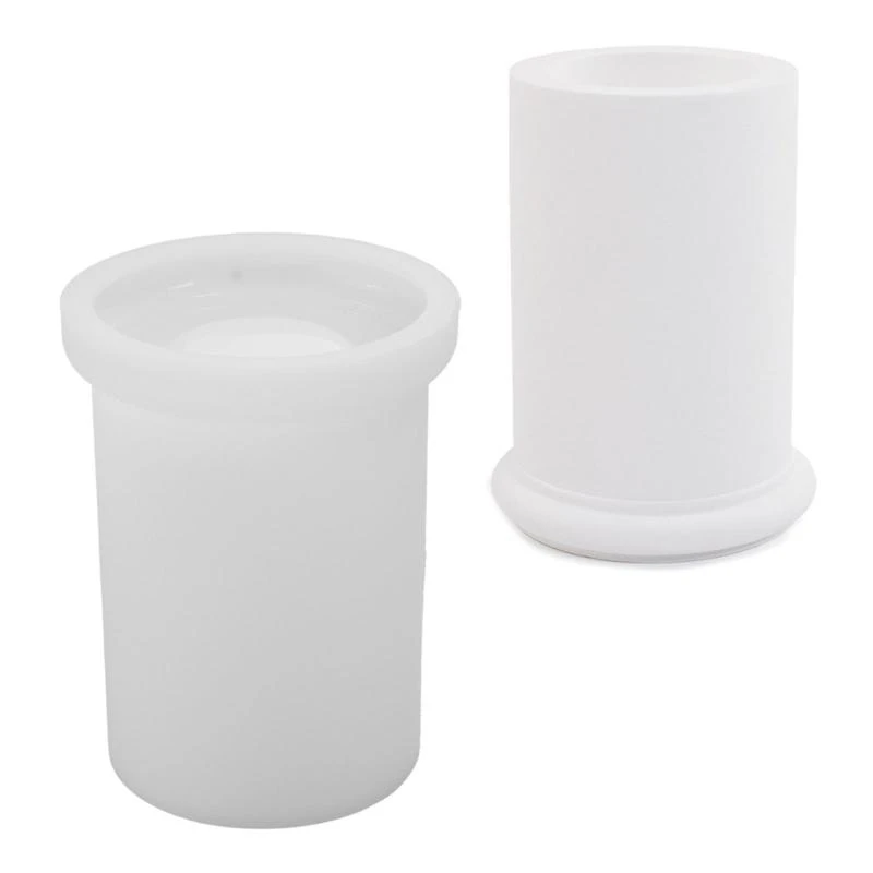 

Resins Jar Holder Molds Striped Tealight Holder Molds Resins Lid Molds for Candle Holder Candlestick Jewelry Case