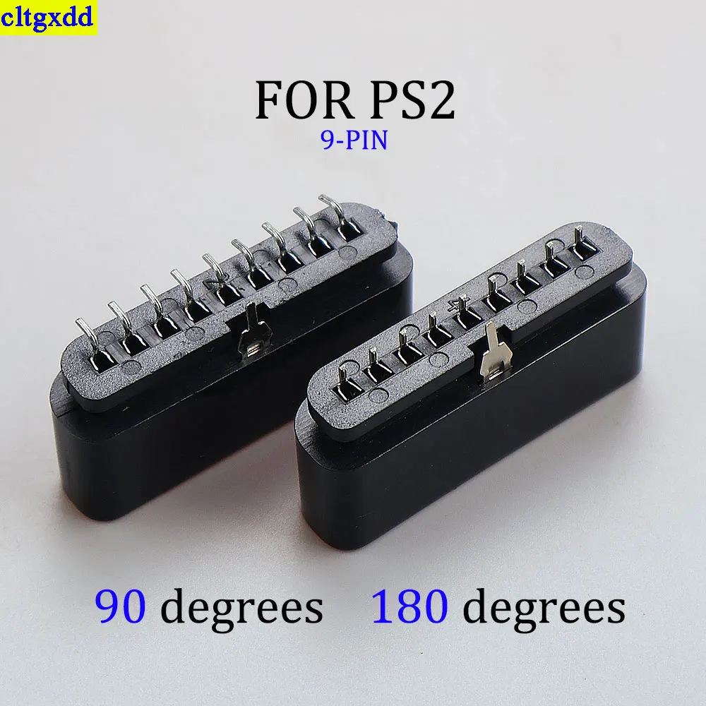 

cltgxdd 1piece 90 degree 180 degree 9-pin split female connector game controller socket slot suitable FOR PS2 host adapter