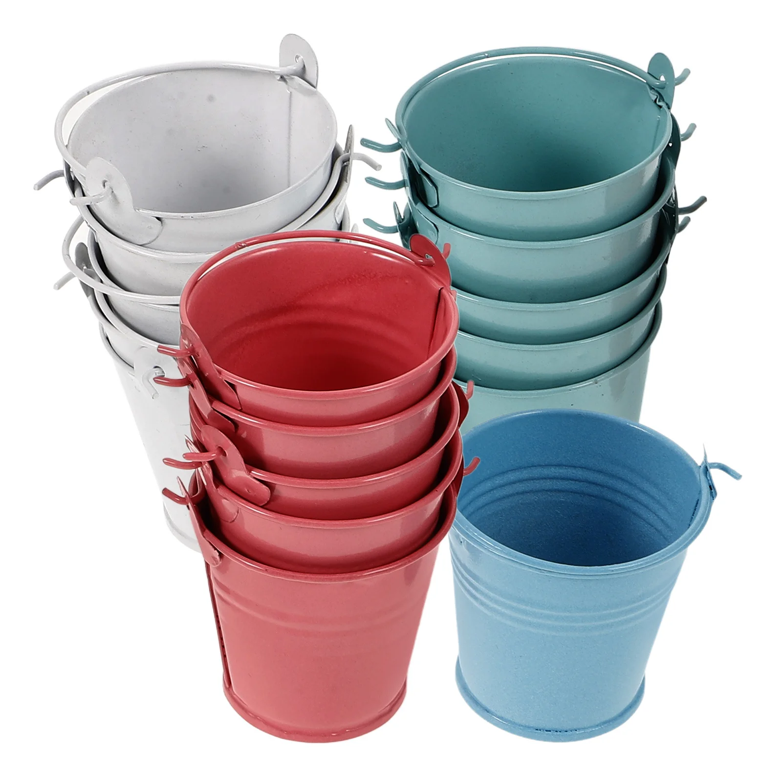 

16Pcs Handmade Containers Iron Art Buckets for DIY Making Kits Scented Wax Storage Tin Jars Home Decor Craft