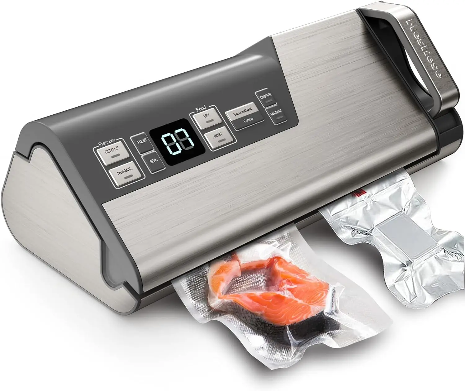 Vacuum Sealer Machine, 95kPa 140W Double Seal Powerful Food Storage with Build-in Cutter, ETL Tested, Includes Bag Rolls and Pre