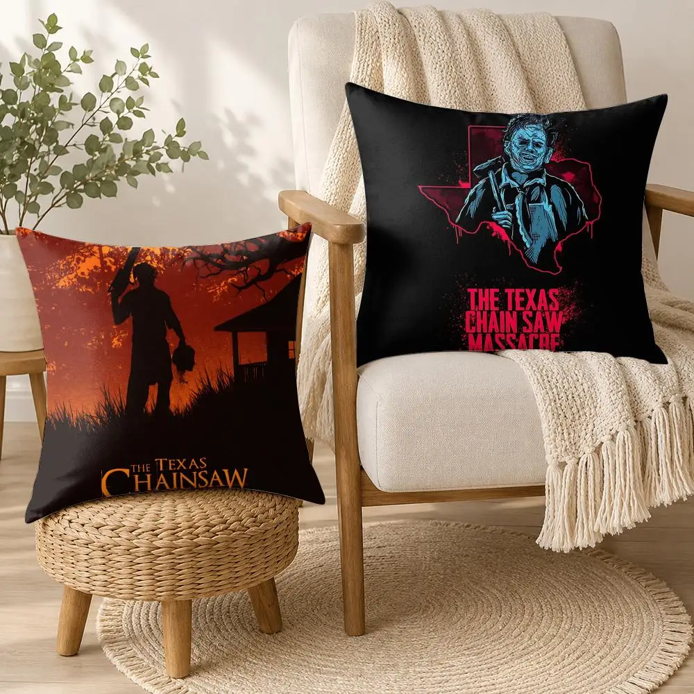 The Texas Chain Saw M-Massacre Cushion Cover Square Decorative Throw Pillow 40x40cm For Sofa Bedroom Living Room Home Decor