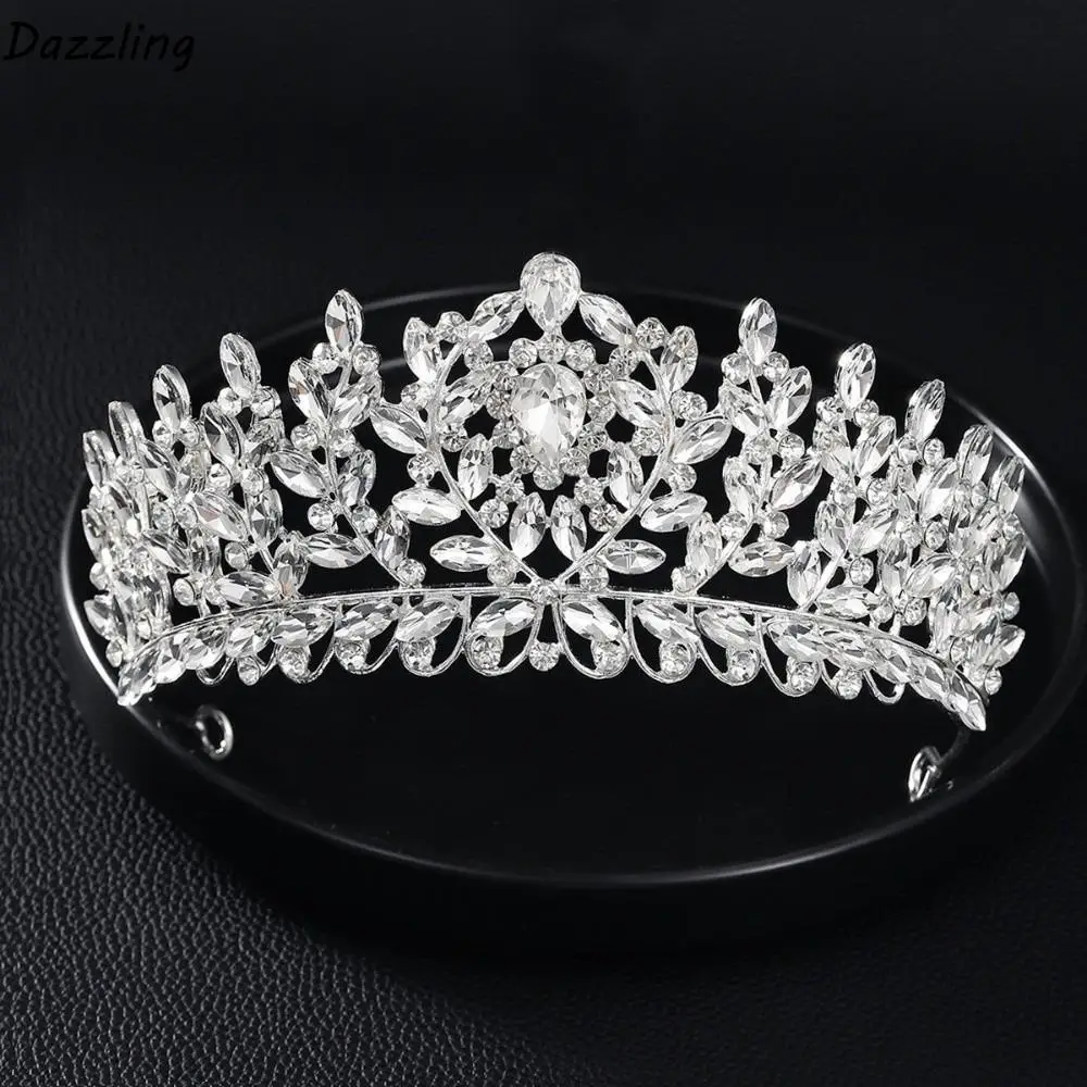

Rhinestone Baroque Pageant Crowns Alloy Cake Decorations Bridal Crowns Hair Jewelry Headpieces Queen Princess Tiara Wedding