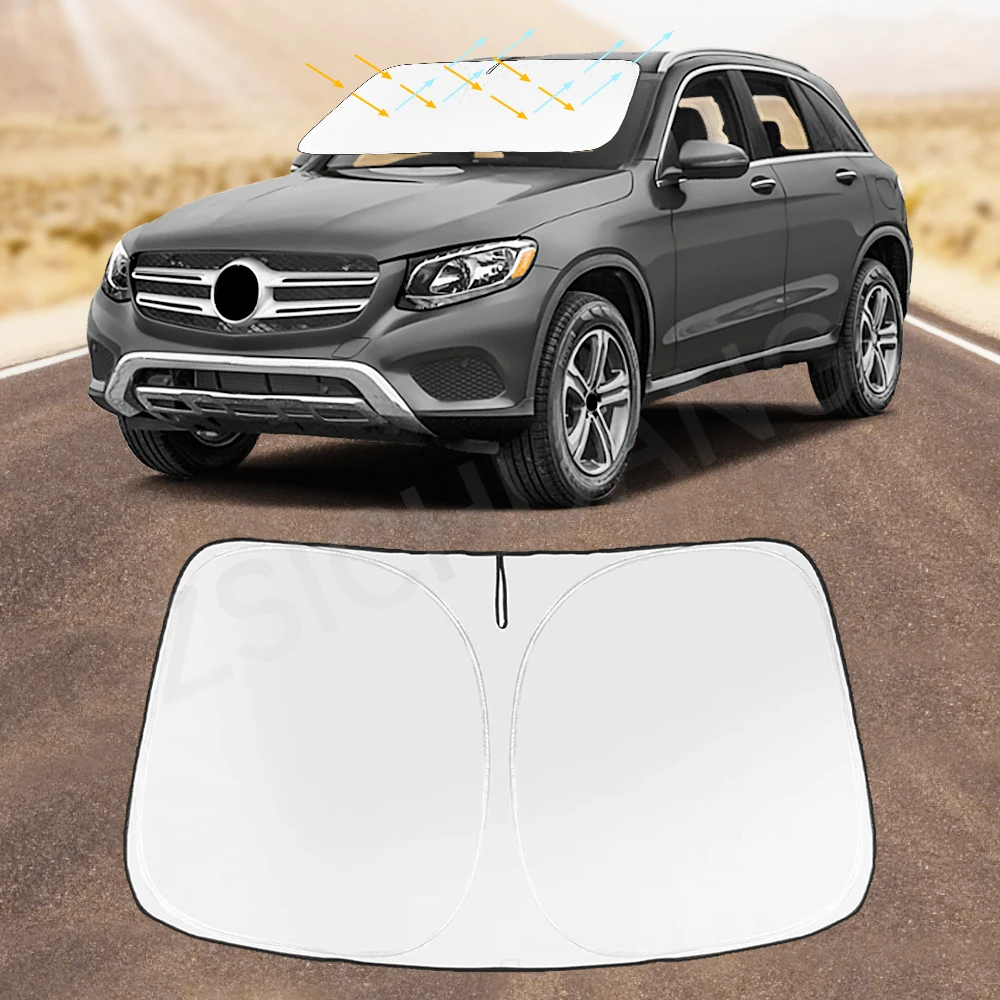 Parasole per auto parasole per finestrino anteriore parasole per parabrezza parasole per Mercedes-Benz GLC 2016 2017 2018-2022 accessori per parasole