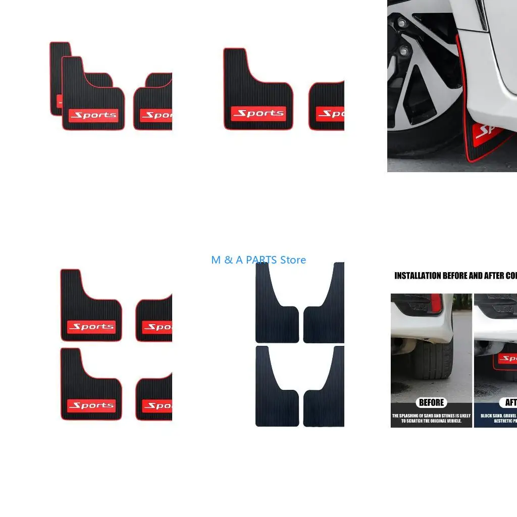 U1JF Multipurpose Rubber Guard For Various Vehicles Universal Compatibility Improves Driving Security
