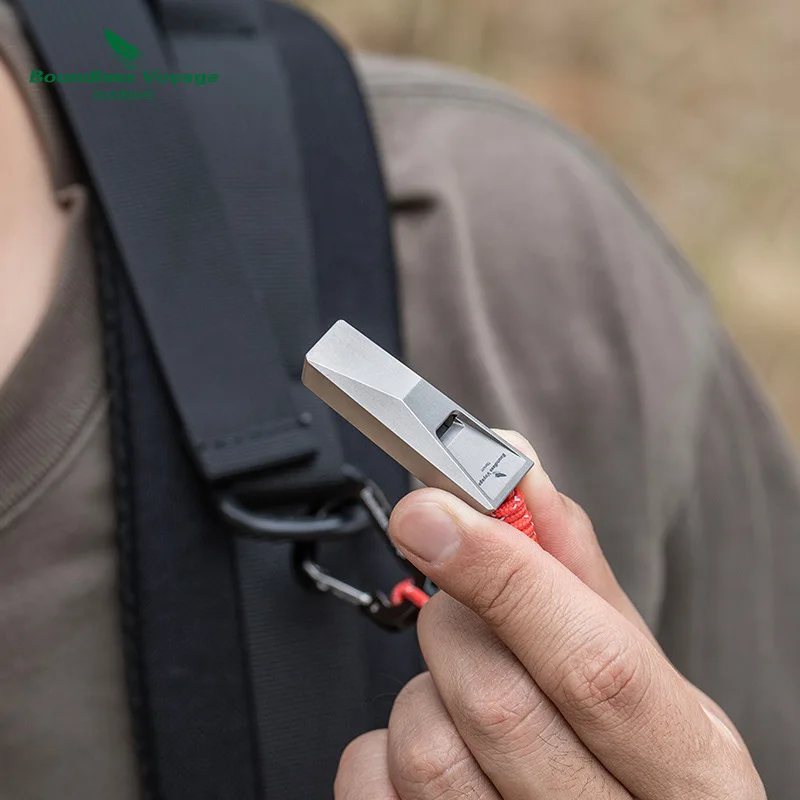 صفارة من التيتانيوم النقي، بدون محامل كروية، خفيفة للغاية، مقاومة للماء والتآكل، إنقاذ في حالات الطوارئ في الهواء الطلق، A1510 #4