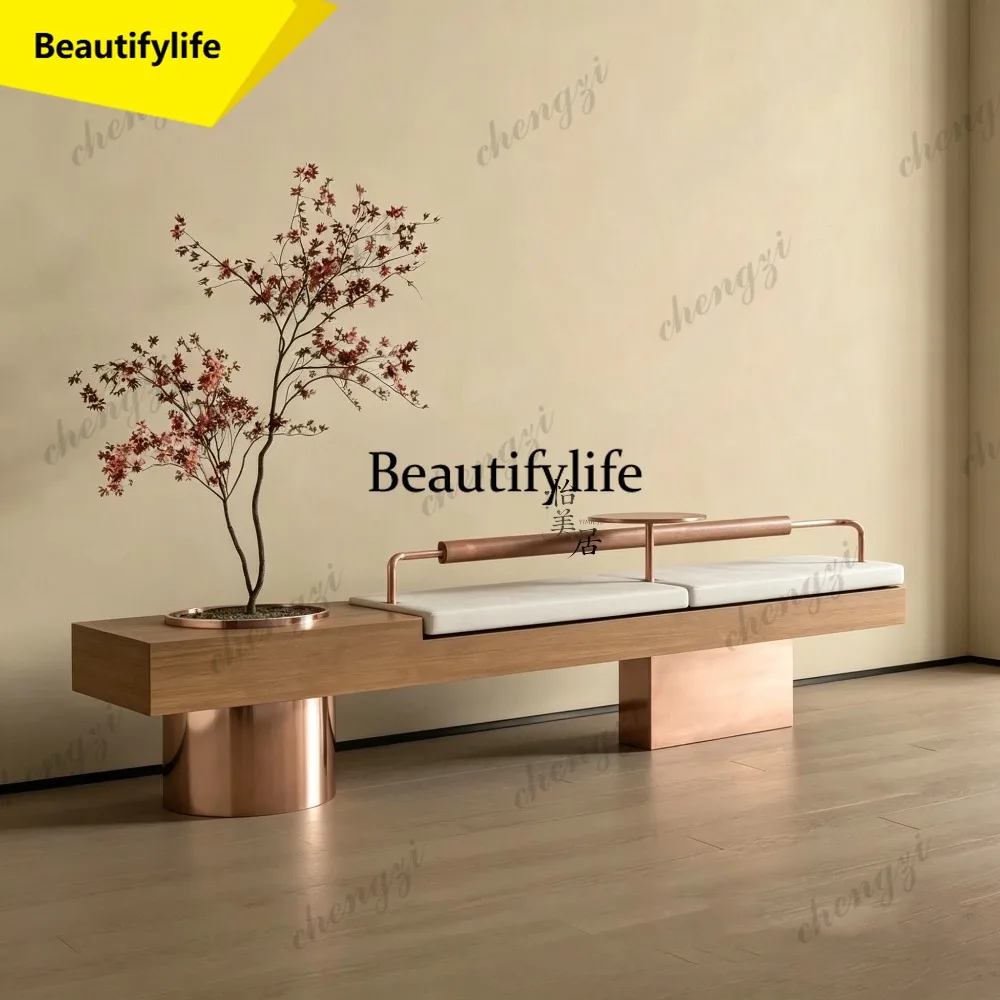 

53 Italian light luxury commercial leisure stool designer overhead viewing bench