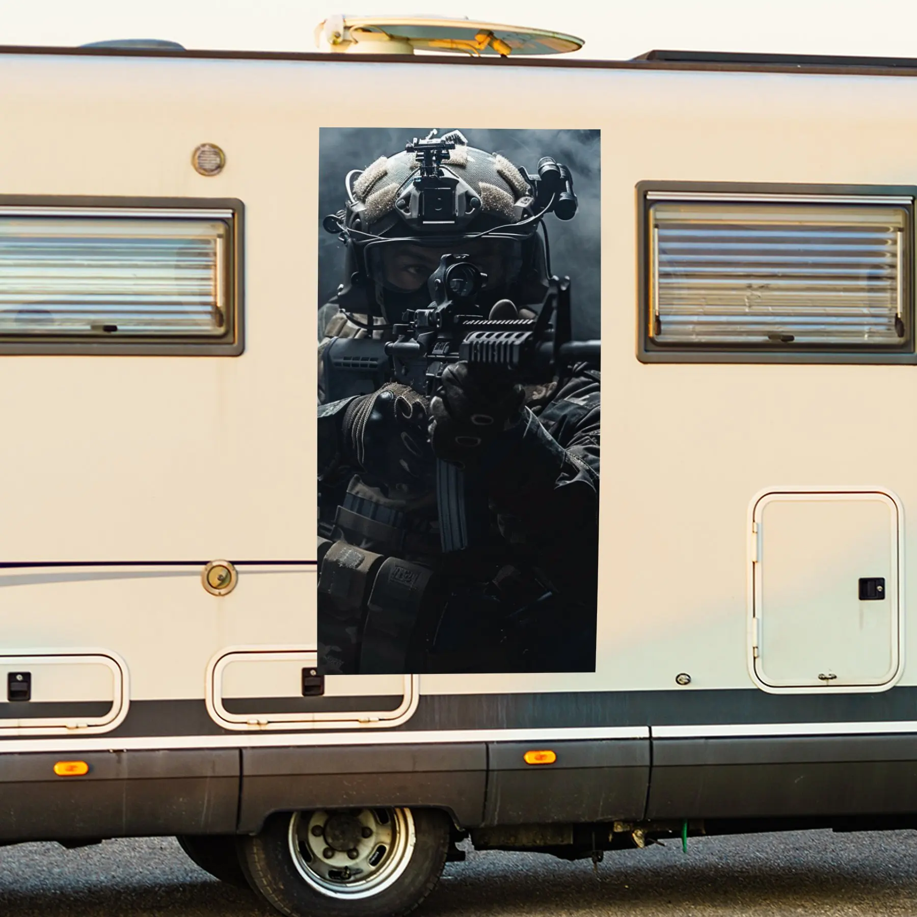 

Автомобильная наклейка «Воин спецназа», виниловая наклейка для двери автомобиля на колесах, водонепроницаемая самоклеящаяся виниловая наклейка сбоку