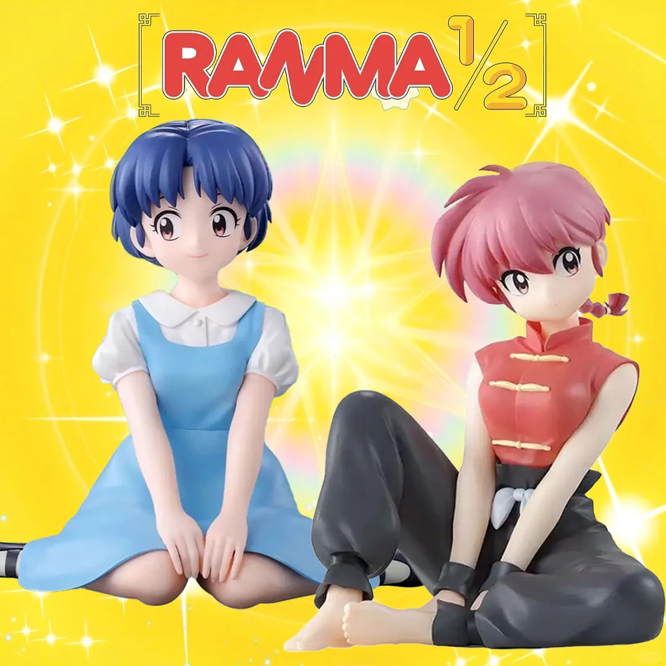 Versión Oficial Bandai Banpresto Ranma 1/2 Saotome Ranma Tendou Akane Shampoo Figura de Anime Templo en las Nubes Regalos Juguetes Lindos