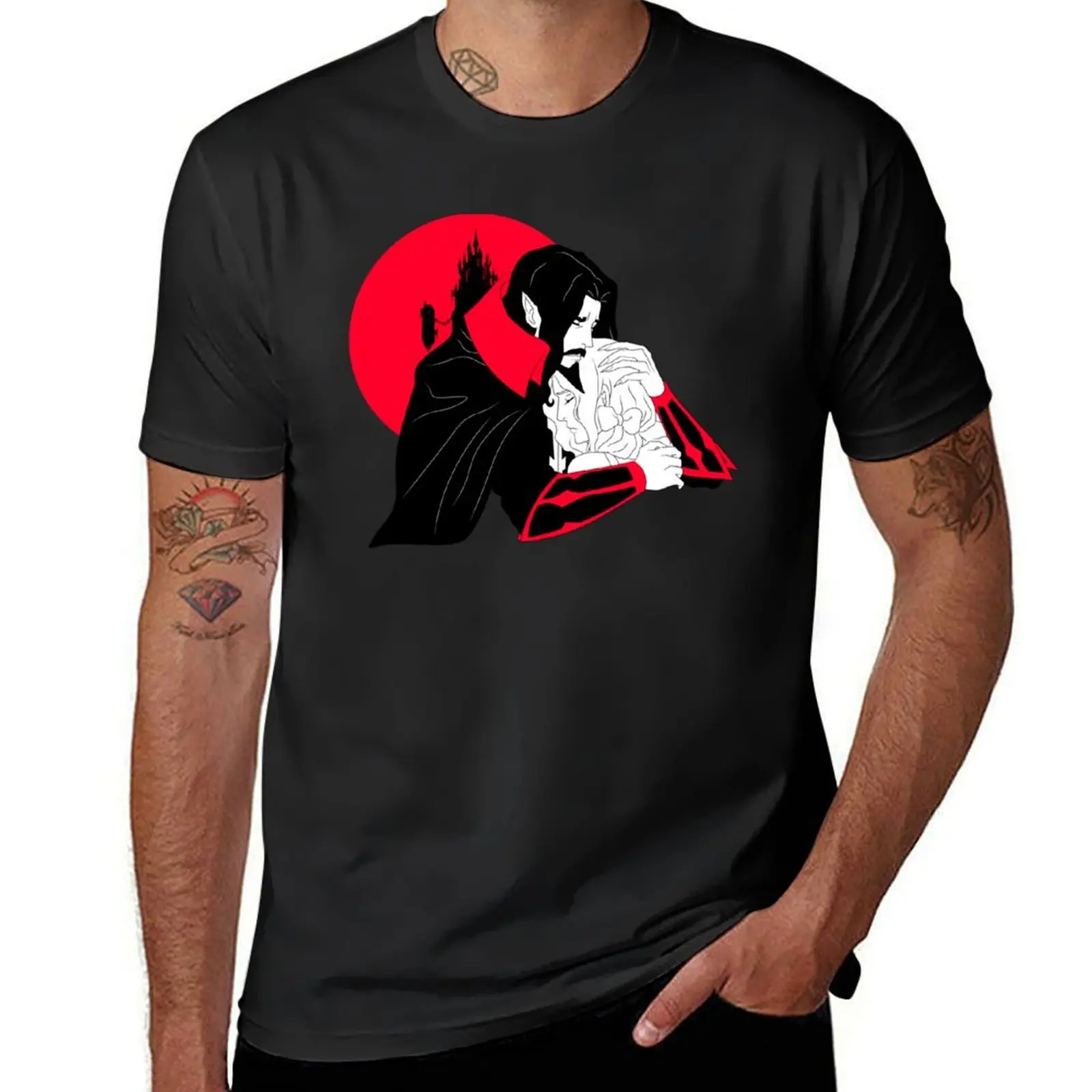 Tepes Castlevania Netflix camiseta de la serie de Anime Original de Drácula y Lisa, ropa de verano vintage, paquete de camisetas para hombre