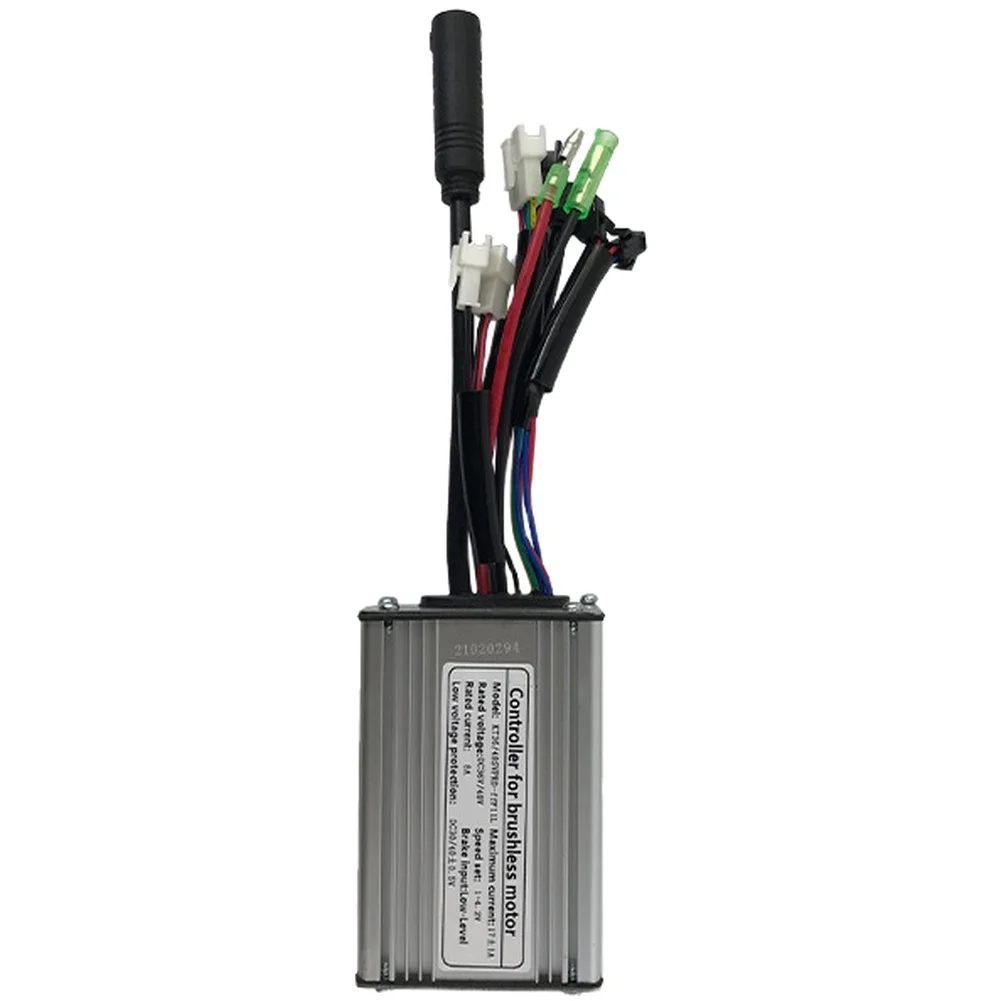 

36/48VS Electric Bicycle Quare Wave Controller KT17A 6Mos Controller SM Connector For 350W Brushless With 2-head Light Wire