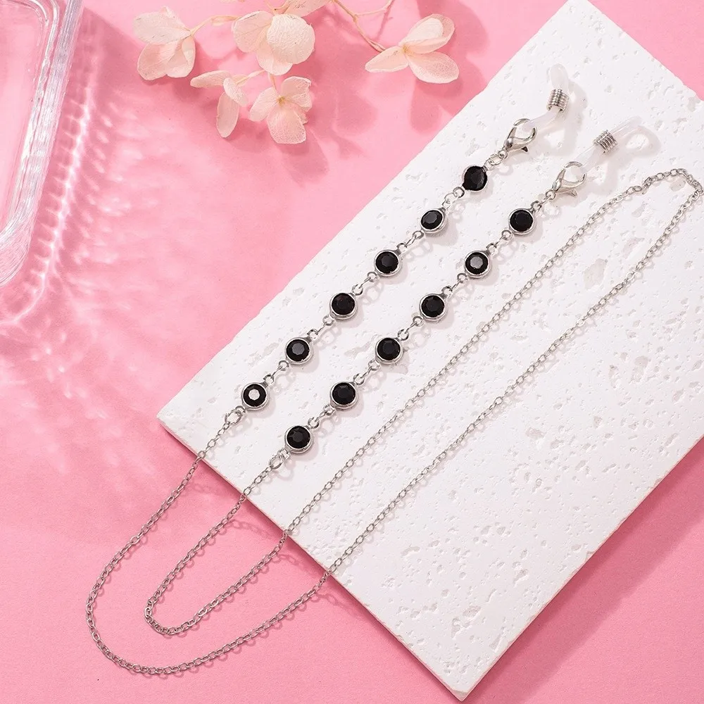 

Style Colorful Crystal Beads Eyeglass Holder Multicolor Anti Drop Glasses Chain Nonslip Sunglass Lanyard Straps Women Men