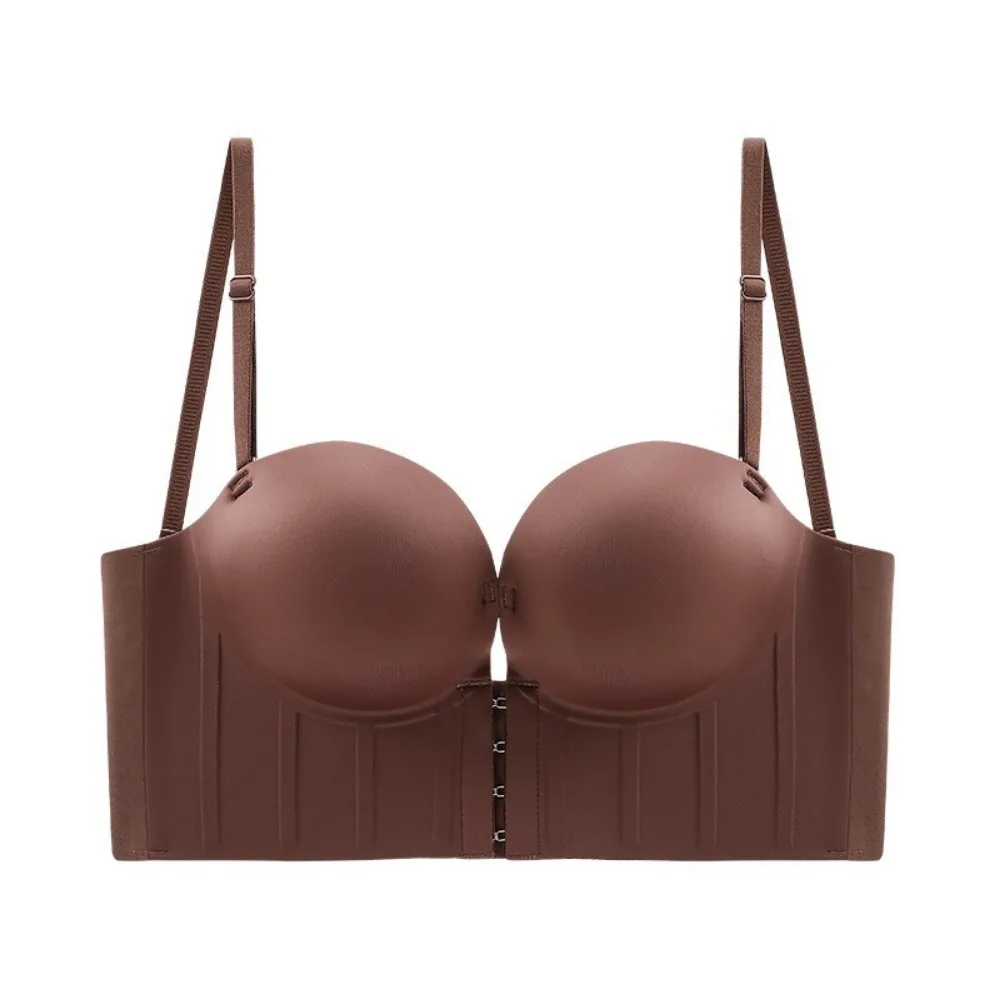Strapless Bra Beauty U Back Push Up Bra Invisible Anti-Sagging Thickened Pad Bra Underwear Gathered Wireless Bra Wedding